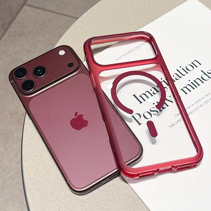 Clear Shockproof Bumper Case - Luxury Transparent Magnetic Phone Case For