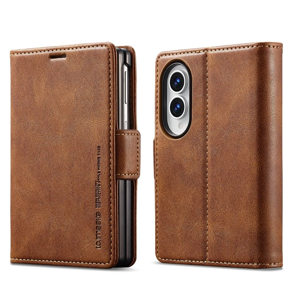 Leather Wallet Card Holder Phone Cover - Fold 8 Business Leather Wallet Phone