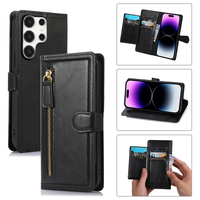 Zipper Flip Leather Wallet Car - đánh giá và giá Leather Wallet Card Holder Phone Cover
