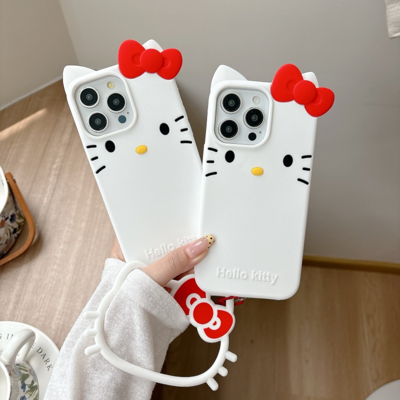 Cartoon Bowknot Hello Kitty Ph - đánh giá và giá Cute Cartoon Wrist Strap Silicone Case